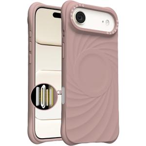 ORNARTO Vortuxe for iPhone Air Case 6.5" | 2X MIL-STD Protection | Camera Control Button | Compatible with MagSafe | Sleek Aesthetic Liquid Silicone Phone Cover for iPhone 17 Air 2025 | Latte