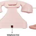 TelPal Corded Pink Retro Landline Home Phone, Basic Pink Decorative Analog Telephone Set, Senior Phone for Home/Office/Hotel