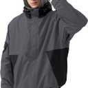 GSOU SNOW Mens Womens Ski Jacket Baggy Snowboard Coat Waterproof Shell Jacket Snow Hoodie Loose Fit For Winter Outdoor Sports, S