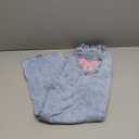 WDIRARA Girl's Bow Print Wide Leg Baggy Jeans Y2k Elastic High Waist Denim Pants (Light Blue)