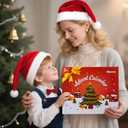 Christmas Advent Calendar Gifts for Kids, Commodum Wooden Building Blocks Set, City Construction Stacking Preschool Learning Toys, 24 Days Xmas Countdown Montessori Gifts for Toddlers Boys Girls 3+