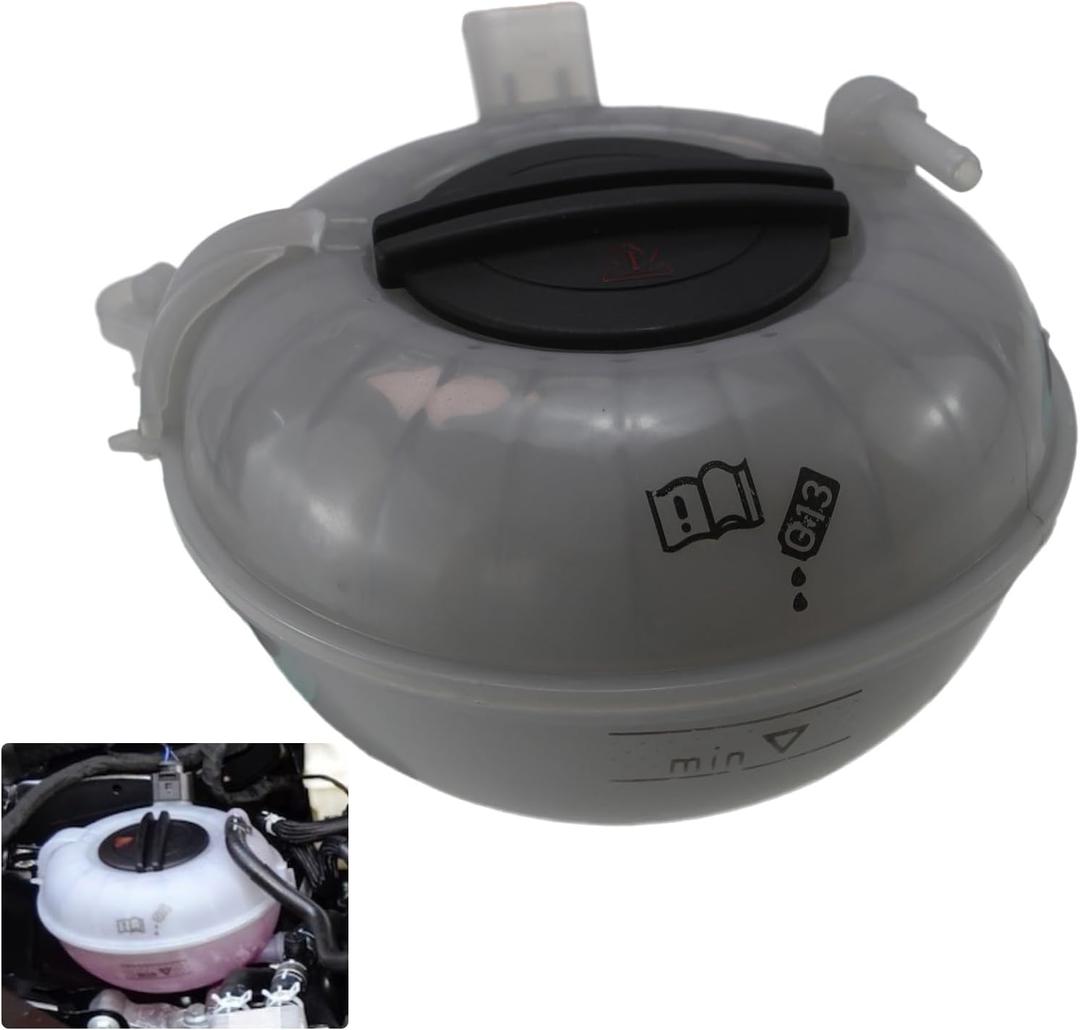5Q0121407D Engine Coolant Reservoir Tank with Sensor & Cap - Compatible with 2015-2016 Audi A3 1.4L, 1.8L, S3 2.0L & Volkswagen Golf, GTI 1.4L, 1.8L | Replaces Part# 5Q0121407F