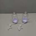 2 Pack Glass Spray Bottles with Silicone Sleeve, 16 oz Empty Refillable Containers with Adjustable Spray Nozzles, Spray Bottles for Hair, Cleaning Solutions and Plants Purple