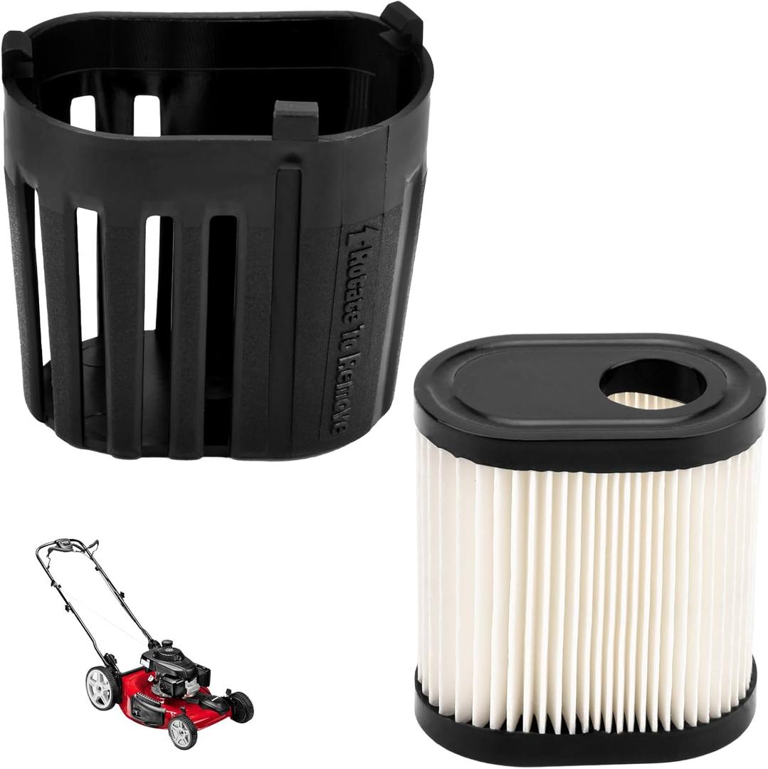 36905 Air Filter & 37122 Filter Cover Compatible with Toro Recycler 20016 20017 20018 Lawn Mower, for Tecumseh OVRM65 OVRM12 LEV100 LEV115 LEV120, Craftsman 33331