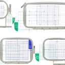 New brothread Embroidery Machine Hoop 4 in 1 Set(SA442+SA443+SA444+SA445) Compatible with Brother PE900 SE2000 PE800 SE1900 SE1950 PE780D 770 700 750D SE1800 Innovis1250D Babylock Accord Emore Ellure