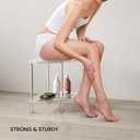 Sumerflos Acrylic Corner Shower Stool, Clear Shower Bench for Shaving Legs Seating Waterproof Heavy Duty Assemble Modern (Clear, 15.75" D x 15.75" W x 18.11" H)