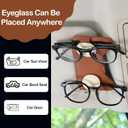 COOLYOUTH Sunglass Holder for Car Accessories Magnetic Leather Sunglasses Holder for Car Visor Double Position Clip,Brown, 1