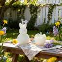 Easter Theme Scented Candle Set,Textured Rabbit & Cracked Egg Soy Wax Floral Decorative Candles,Spring Easter Bunny Home Decor & Holiday Gift Idea