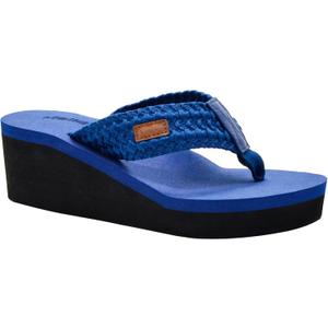 MALIDA Womens Wedge Arch Support Flip Flops Cushion Soft Rubber Midsole Platform Thong Sandals with Rubber Sole 8.5