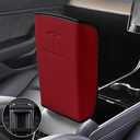 Center Console Cover 3Pcs Designed for Tesla Model 3/Y 2021-2025(Not for Model 3 Highland/Model Y Juniper),Center Console Accessories for Model 3/Y Interior, Wine Red