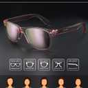 Joopin Square Sunglasses Polarized UV Protection Trendy Designer Sun Glasses Men Women (A03-pink Mirrored Pink)