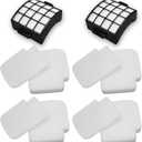 Filters Replacement for Shark Stratos AZ3002 AZ3000 AZ3000W DuoClean PowerFins Stratos Upright Vacuum Cleaner, 2 HEPA and 4 Foam & Felt Filters