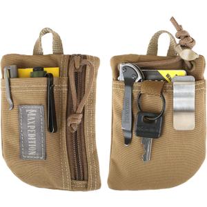 MAXPEDITION Platy Front Pocket Organizer, Durable EDC Tool Pouch for Men, Neck Wallet with Paracord Lanyard, Holds Flashlight, Multitool, Pen, Notebook (Khaki, 3.5" x 5")