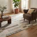 RUG BRANCH Nomad 4'x6' (Exact Size: 3'11" x 5'7") Abstract Indoor Area Rug, Beige Brown, Modern - Living Room, Bedroom, Dining Room, and Kitchen