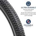 YUNSCM 2-PCS 24" Mountain Bike Tires 24 x 2.10/52-507 and 24" Heavy Duty Bike Tubes Schrader Valve Compatible with Mountain Bike 24 x 2.0 24x2.10 24x2.125 Bicycle Tires and Tubes(Y-1018)