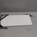 Axeman 18 Inch Floating Shelves, 8 Inch Deep White Wall Shelves Set of 2