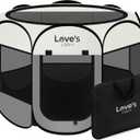 Love's cabin Pet Puppy Dog Playpen, Medium Dog Tent Crates Cage Indoor/Outdoor, Portable Playpen for Cat, Foldable Pop Up Dog Kennel Playpen with Carring Case, Removable Zipper Top, Grey