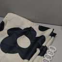 Black Cute Retro Floral Abstract Flower Shower Curtain for Bathroom 72W*72H Inch 70s Lovely Vintage Aesthetic Funky Bathtub Decor Modern Trendy Waterproof Polyester Fabric Set with 12 Hooks