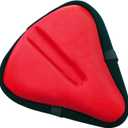 Bikeroo Comfort Bike Seat Cushion - Padded Gel Cover for Exercise, Mountain & Road Bikes, Universal Fit for Peloton & Stationary Bikes (Red)