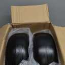 Lawn Mower Tires 13x5.00-6 (2-Pack), Flat Free Solid Smooth Tread, Front Tire Assembly Replacement, Universal Fit for Commercial/Residential Mowers with Adapter Kit, 3/4" Bushing (Black)