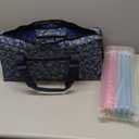 Jongyance American Mahjong Set with Blue Carrying Bag, 166 White Tiles, 4 All-in-One Rack/Pushers, Mahjong Tiles Set (Ma Jong, Mah-Jongg, Majiang)