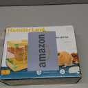 Hamiledyi Portable Hamster Cage 2 Layers Dwarf Hamster Habitat 10.90L*8.07W*9.84H Small Animal Travel Cage with Exercise Wheel Hamster Enclosure Mouse Cage for Hamsters Mice Gerbils Tiny Pets (Yellow)