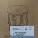 OIOG Glass Side Table Set of 2, Living Room End Table with Tempered Glass & Metal Frame, Gold Side Table for Bedroom Office, 2 PC
