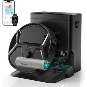 Lefant Robot Vacuum and Mop, 18000Pa Strong Suction, Self-Cleaning Roller Mop with Auto Drying, LiDAR Navigation & Obstacle Avoidance, Tangle-Free Pet Hair, Slim, 800ml Dustbin, 5G WiFi, M210 Pro OMNI (Black)