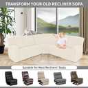Easy-Going 100% Waterproof Recliner Cover Additional Seat Cover for Reclining Couch, Stretch Sofa Covers Washable Furniture Protector for Kids & Pets, 1 Seat, Beige