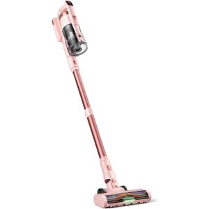 Cordless Vacuum Cleaner for Home, Upgraded 60Kpa Powerful Suction Pet Hair Vacuum with 70min Runtime, Green LED Light for Hardwood Floors & Carpet, Self-Standing Rechargeable Stick Vacuum, Grey Pink