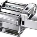 MARCATO Made in Italy Atlasmotor 110V Electric Pasta Machine, Chrome Steel. Set includes Atlas 150, handcrank, clamp, Pastadrive motor, and instruction manual (21 x 34 x 18 cm)