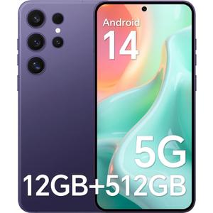 Unlocked Smartphone P24 Ultra12GB+512GB Android 14 Phone, Battery 5000mAh,6.8" HD Screen48MP+108MP Camera Cellphone, Snapdragon 888Face ID/Dual SIM