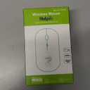 Wireless Mouse Chargeable Portable Silent USB-A and Type-C Dual Mode 3 Adjustable DPI for Laptop, PC (Q23S Black) (White)