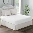 Fresh Ideas Fitted Vinyl Mattress Protector, Waterproof, Hypoallergenic, 14" Pockets, Queen