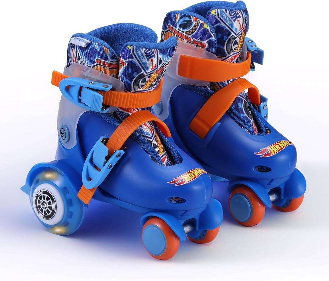 Voyager Kids Trainer Skates - Light Up Wheels, ABEC 5 Bearings, Durable PVC Material, Foam Shoe Lining, Perfect for Active Fun and Adventures, US Size 9-12