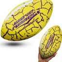 Wave Runner Grip It Waterproof Junior Size Football, 9.25 Size, Durable & Double Laced, Perfect for Beach Accessories, Kids Games, Pool Toys, Outdoor Games, All-Weather Indoor & Outdoor Play (Yellow/Purple)