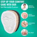 COMFWALK Metatarsal Pads 3 Pairs - Ball of Foot Cushion - Soft Cushion Design - Shock Absorbing - Anti-Slip Strong Adhesive - High Heel Pain Relief - (Multicolor)