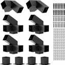 Pergola Kit, 30 Slanted Roof Bracket Set, Roof Wall Mount Extension Bracket Kit,4" x 4" (Actual: 3.5x3.5 Inch) Powder-Coated Pergola Hardware for Porch,Gazebo, Backyard(10pcs)