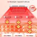 Red Light Therapy for Face Body, 660nm 850nm 940nm Infrared Light Therapy for Home Use, Dual Stand/Hanging Kit, Muscle Recovery & Skin Wellness LED Red Panel with Goggles & Mask, Ideal Gift for Women