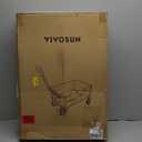 VIVOSUN Collapsible Folding Wagon, Outdoor Utility with All-Terrain Wheels, Adjustable Handle, Cup Holders & Side Pockets, for Camping, Shopping, Garden, 210Lbs Capacity, Black