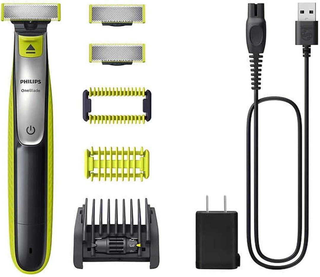 Philips Shaver OneBlade Face+Body, Trims, Edges, and Shaves Any Length, Bonus Blade Included, QP2834/60