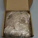 WILLBOND 36 Pcs 3 Size Christmas Poinsettia Christmas Tree Flowers Glitter Faux Flowers Decoration Artificial Poinsettia Ornaments for New Year Home Outdoor Decoration(3/4/ 6 Inch,Champagne)