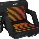 XGEAR Heated Stadium Seats with Back Support Water Resistant and Lightweight Stadium ChairUpgraded 3 Levels of Heat 6 Reclining Positions Adjustable Foldable Chair (23.5'' Wide)