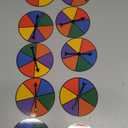 Chivao 20 Pcs Colorful Game Spinner Wheel Blank Erasable Math Game Spinner Board with Plastic Rotating Arrows for Prizes