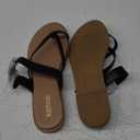 Kensie Women's Mandi Flat Sandal (Size 9.5, Black)