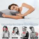 Cervical Pillow for Neck Pain Relief, Cooling Contour Memory Foam Pillows Support Odorless Ergonomic Neck Pillow Adjustable Orthopedic Bed Pillow for Side Back Stomach Sleeper with Pillowcase,fmd