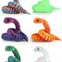 6Pcs 12in Lifelike 3D Printed Snake Animal Toy,Realistic Reptile Figure for Kids Educational Play, Collectible Jungle Animal Model,Easter Basket Essentials Toys for Teen Boys Kids
