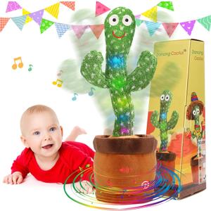 Emoin Dancing Talking Cactus Toy for Baby Boys Girls Gifts,Dancing Cactus Singing Mimicking Recording Repeating What You Say Baby Toys