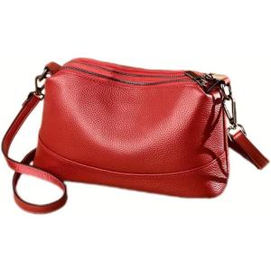 Genuine Leather Purses for Women Crossbody Bags Small Shoulder Clutch Phone Cross Body Phone Purses Handbags Trendy, Red