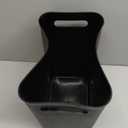 UUJOLY Plastic Small Trash Can Wastebasket, Garbage Container Basket for Bathrooms, Laundry Room, Kitchens, Offices, Kids Rooms, Dorms, 3.5 Gallon, Black